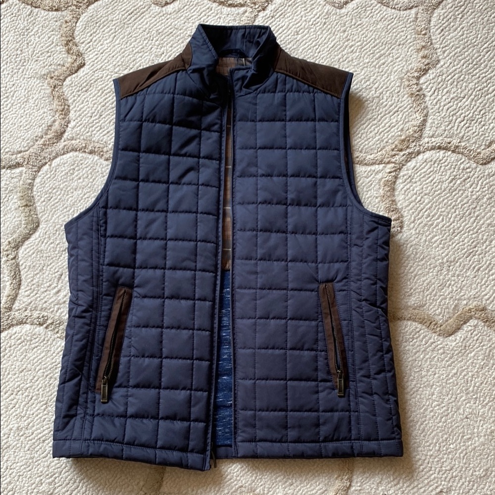 NWT Johnston @ Murphy Men's Quilted Navy Vest